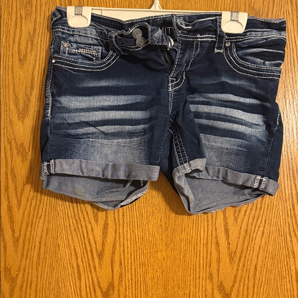 Vanity Dark Blue Denim Shorts